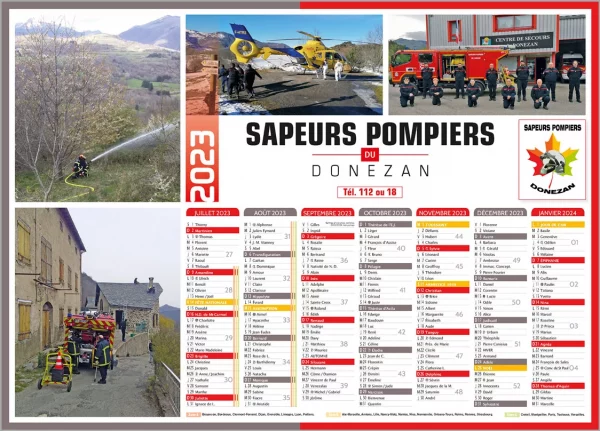 Impression calendriers pompiers