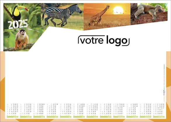 Sous-main calendrier personnalisé bancaire de bureau