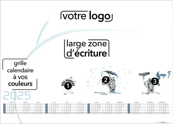 Impression sous mains personnalisable de bureau
