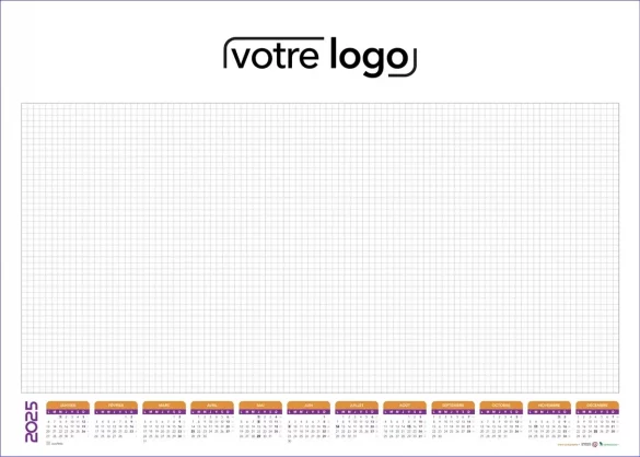 Sous-main personnalisable de bureau pour l'entreprise