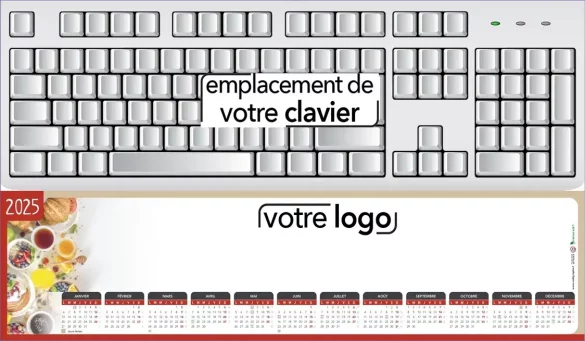 Sous-main de bureau personnalisé