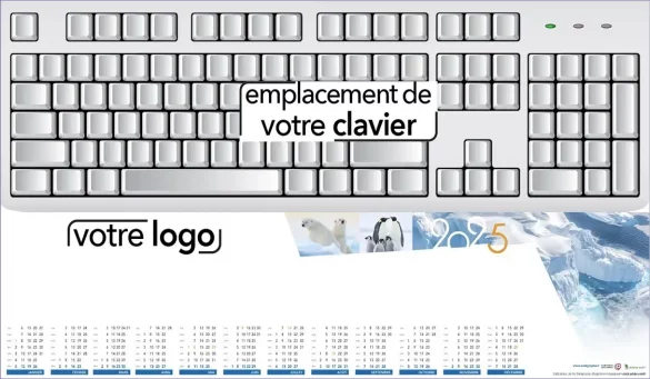 Impression sous-main bureau personnalise
