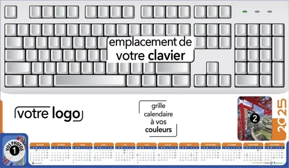 Sous-mains personnalisés clavier ordinateur