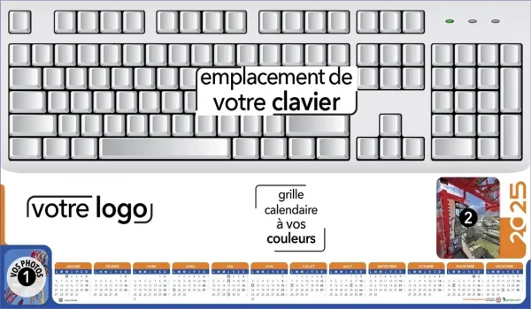 Sous-mains personnalisés clavier ordinateur
