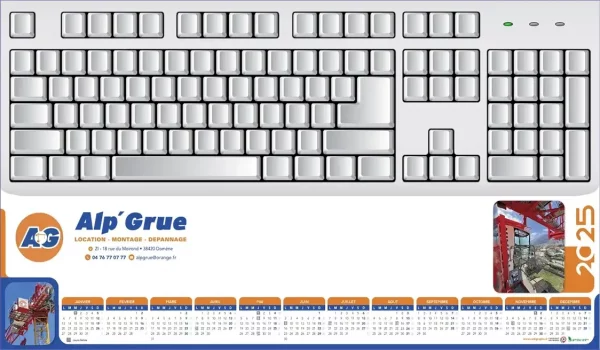 Sous-Mains publicitaires Clavier 100% personnalisé N°1