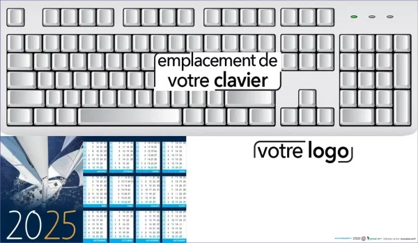 Sous-mains bureau personnalisé clavier