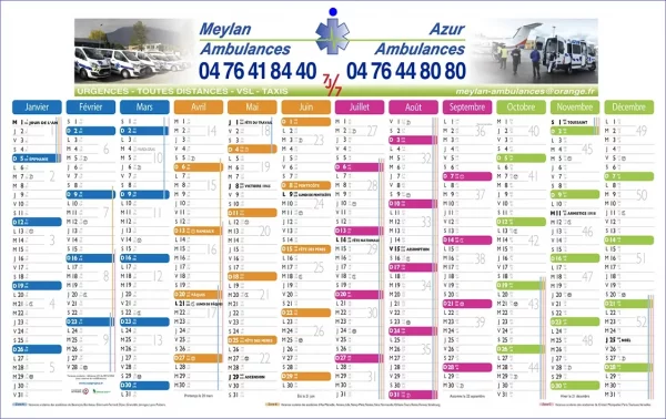 Calendrier 100% personnalisé 12 mois sur une face N°20
