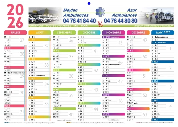 Impression calendrier bancaire publicitaire pour les professionnels