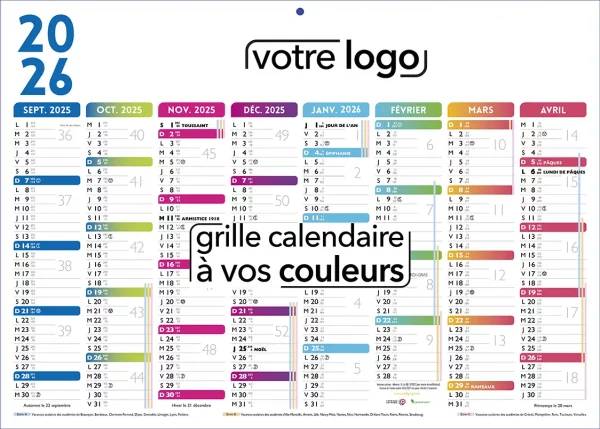Imprimer mon logo sur un calendrier bancaire personnalisé