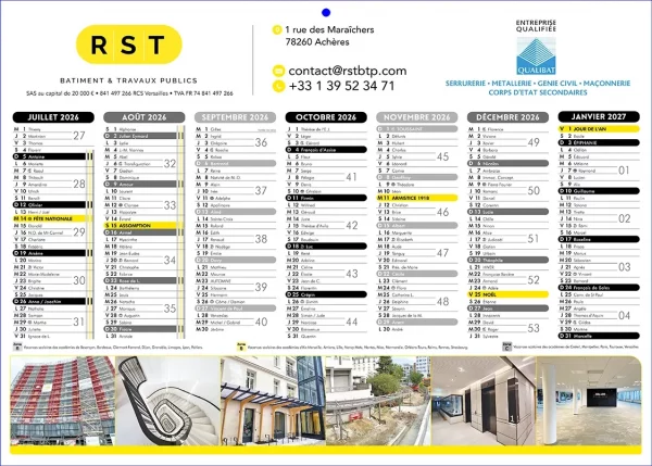 Calendrier 100% personnalisé N°16 - 2 faces 14 mois