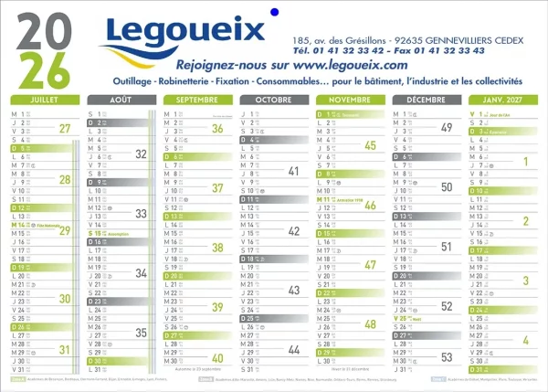 impression calendrier bancaire personnalisé pour entreprise