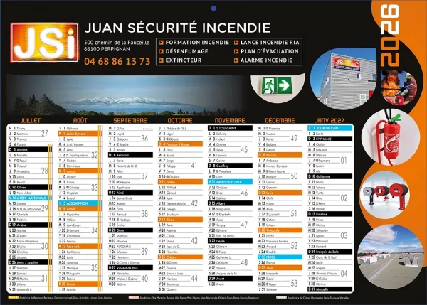 calendrier bancaire personnalisé publicitaire carton rigide contrecollé