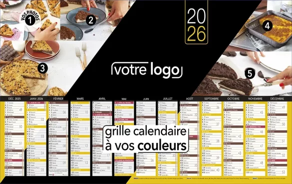 calendriers publicitaires avec l'impression de votre repiquage publicitaire