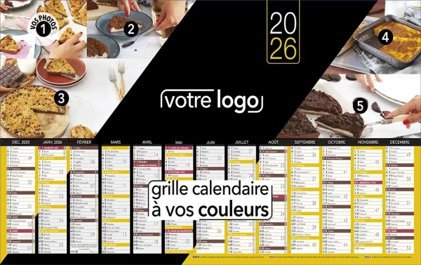 calendriers publicitaires avec l'impression de votre repiquage publicitaire