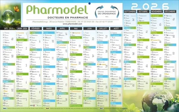 Calendrier publicitaire carton 1 face Voile 13 mois