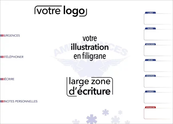 Imprimer sous-main personnalisé pour l'artisan