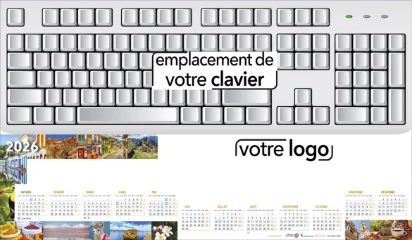 Impression sous-main bureau personnalise
