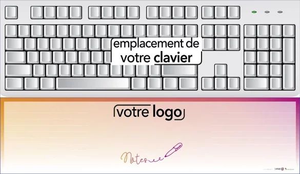 Sous-main personnalisable d'ordinateur