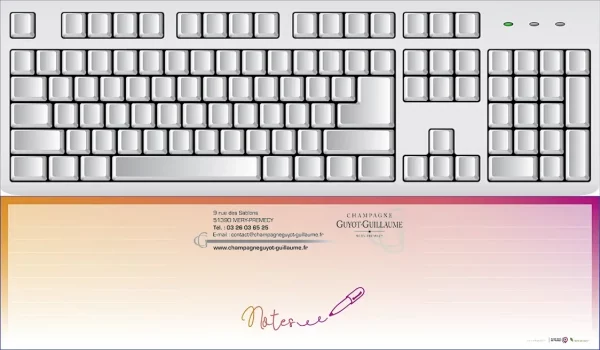 Sous-Main Clavier personnalisables Notes