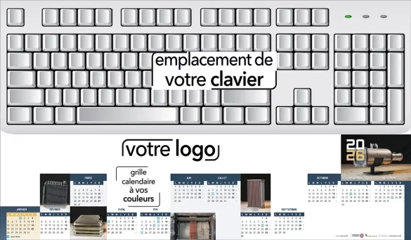 Sous-mains personnalisés clavier ordinateur