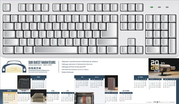 Sous-Mains publicitaires Clavier 100% personnalisé N°1