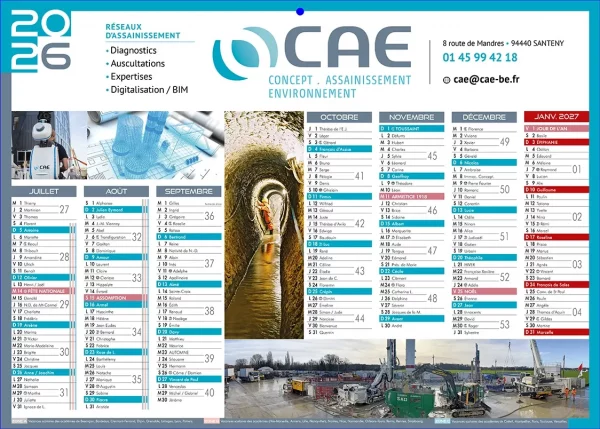 Impression calendrier promotionnel personnalisé pour les entreprises
