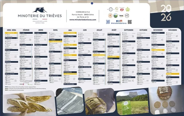 Calendrier 100% personnalisé 12 mois sur une face N°20