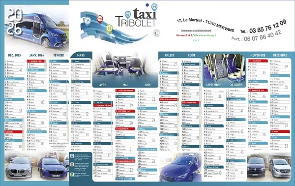 Calendriers à personnaliser à 100% N°21 – 12 mois sur une face