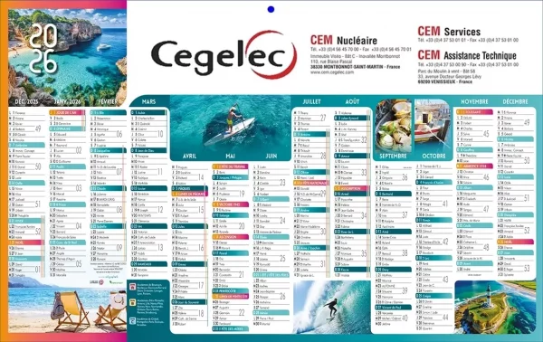 Calendrier Bancaire cartonné 1 face Coffee 13 mois