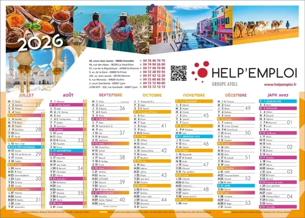 impression calendrier publicitaire sous-main de bureau professionnel