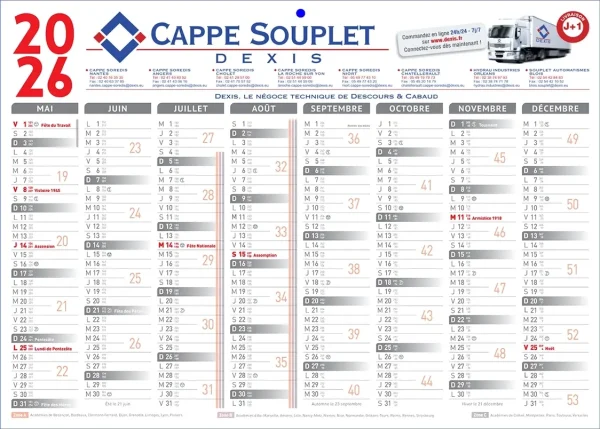 calendrier personnalisé banque avec impression de vos photos
