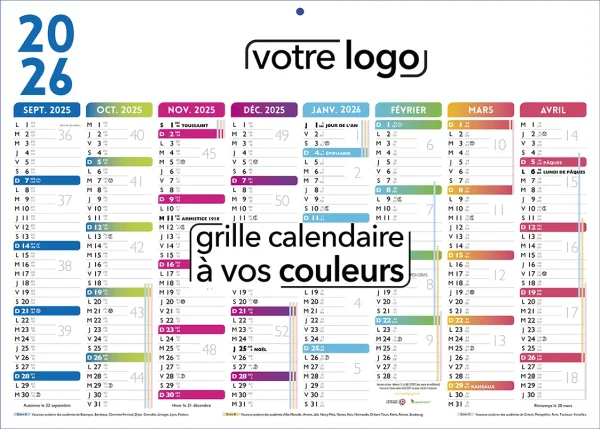 Imprimer mon logo sur un calendrier bancaire personnalisé