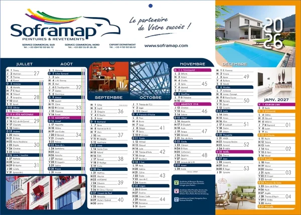 Impression calendriers publicitaires personnalisés a votre identité