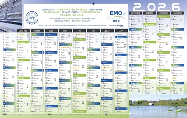 Calendrier 100% personnalisé N°25 - 13 mois sur une face