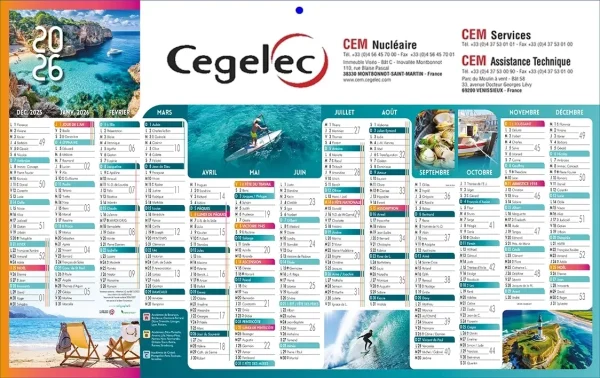 Calendrier Bancaire cartonné 1 face Coffee 13 mois