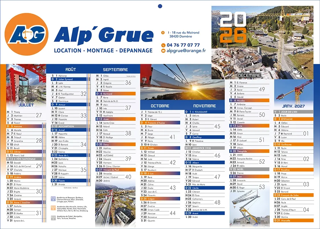 Calendrier-Personnalise-12V calendrier personnalisé bancaire pour mon entreprise pas cher