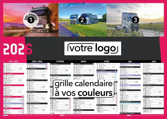Impression calendriers personnalisés publicitaires à votre identité