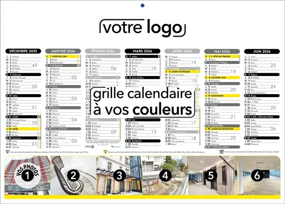 calendrier de poche 2026 2027 pas cher personnalisé avec votre pub