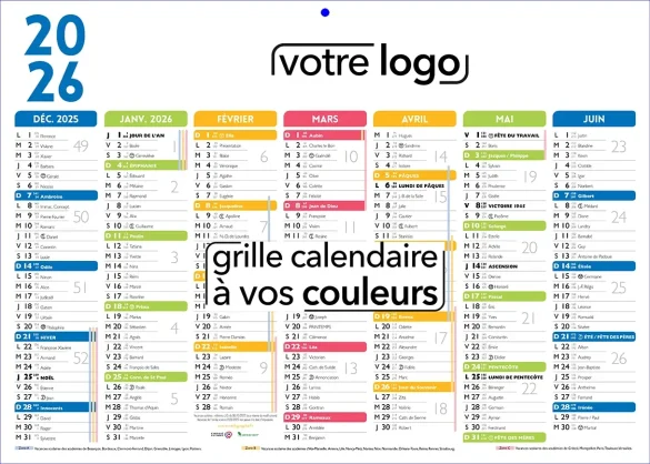 calendriers de poche publicitaires personnalisé d'entreprise
