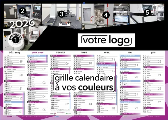 calendriers de poche pas cher publicitaire personnalisé avec logo et photo