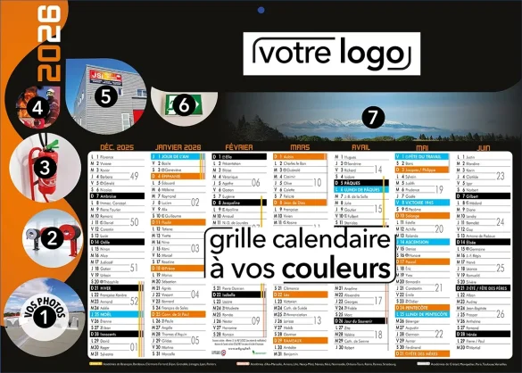 calendriers publicitaires 2026 2027 bancaires pour les professionnels de la santé