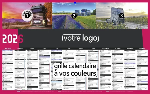calendrier publicitaire personnalisé scolaire avec marquage publicitaire