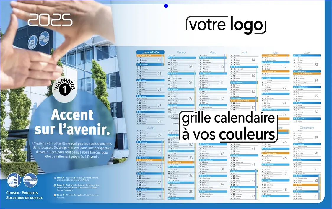 Calendrier-Personnalise-Plan13R calendrier bancaire personnalisé publicitaire carton épais