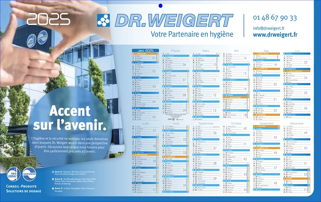 Calendrier-Personnalise-Plan13V Calendriers 100% personnalisables N°28 - 12 mois sur une face