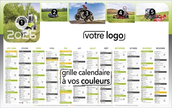 calendrier sous-main publicitaire de bureau personnalisé votre logo
