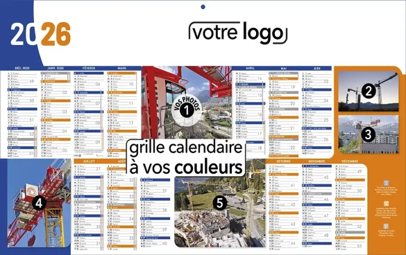 Impression calendrier promotionnel personnalisé pour les entreprises