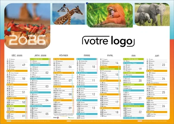 impression calendriers publicitaires d'entreprise