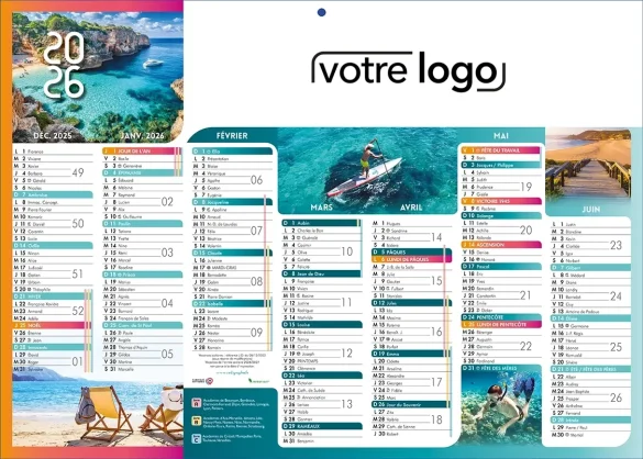 impression calendrier publicitaire personnalisé pour l'entreprise