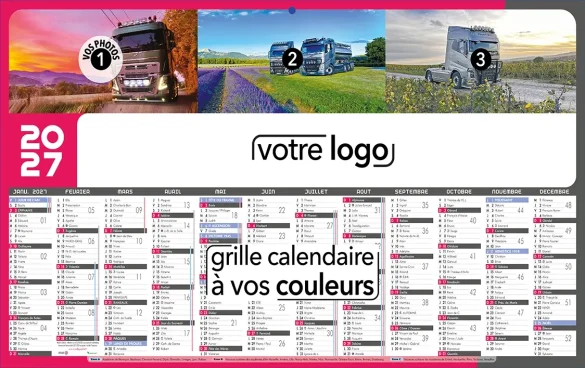 calendriers publicitaires visualisant les zones des vacances scolaires