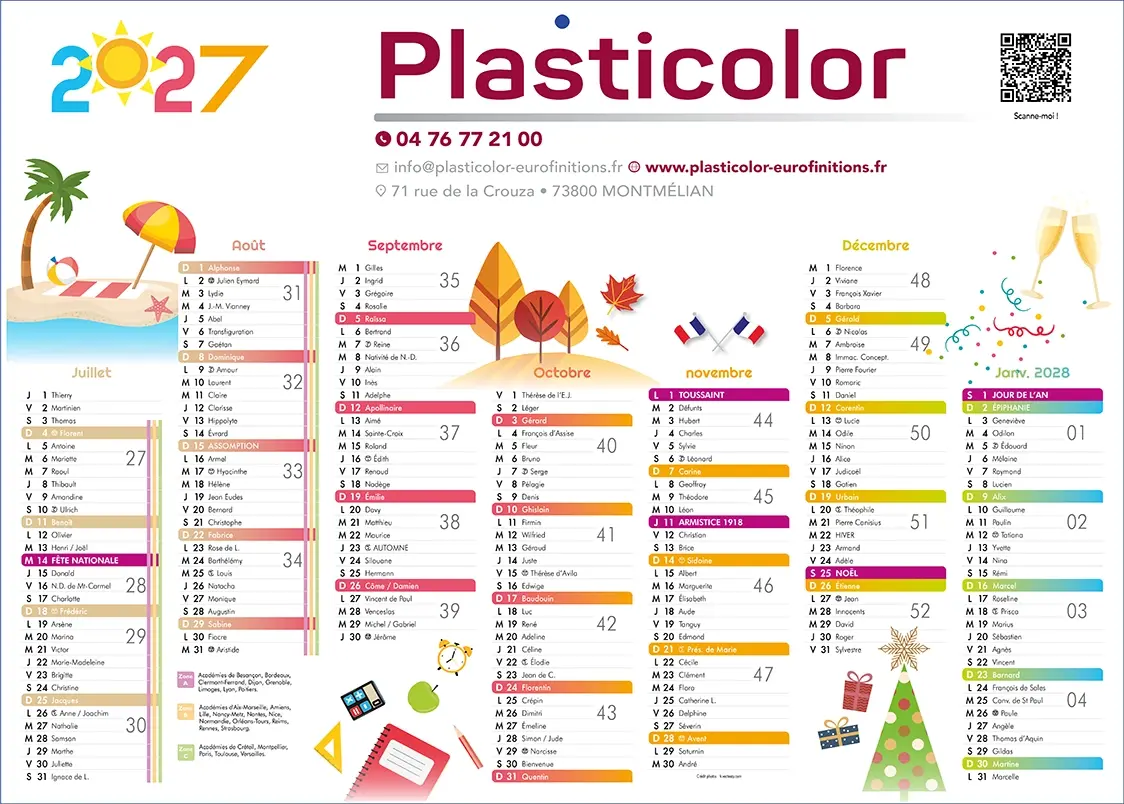 Calendrier-AlmanachV Calendrier publicitaire bancaire Super Héros 2 faces 14 mois